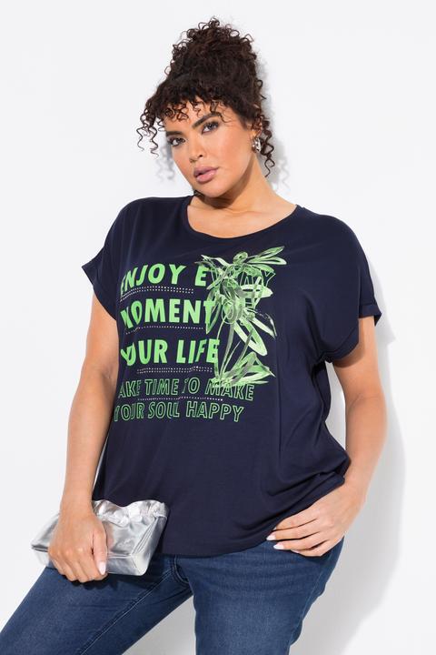Produktbild Ulla Popken T-Shirt, bedruckt, Oversized, Rundhals, Halbarm (56)