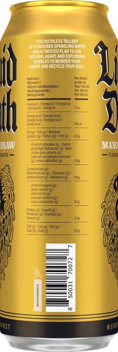 Actual product image Liquid Death Chainsaw Mango (12 x 50 cl)