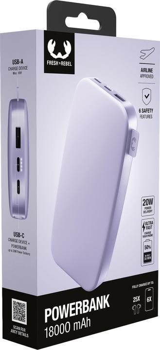 Immagine prodotto Fresh'N Rebel Powerbank (18000 mAh, 20 W, 66.60 Wh)