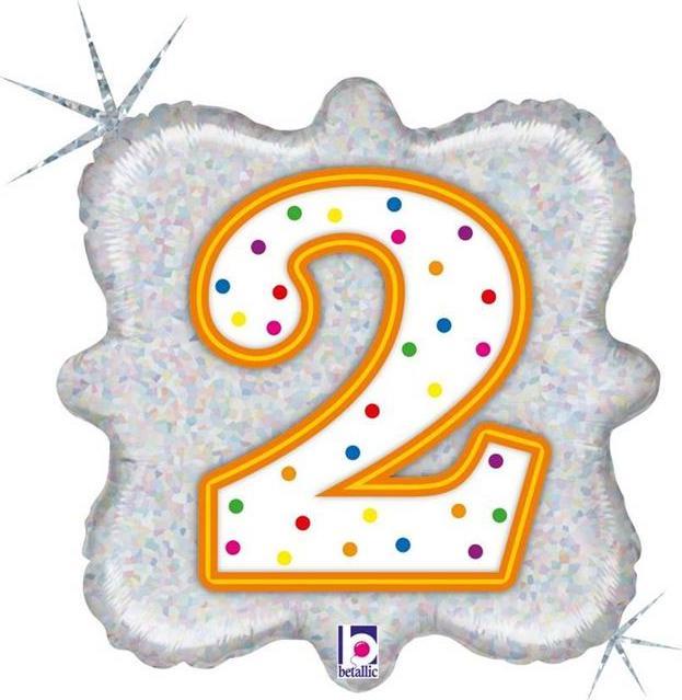 Actual product image Betallic Karaloon - Foil Balloon Candle "2" 46 cm (1 x)