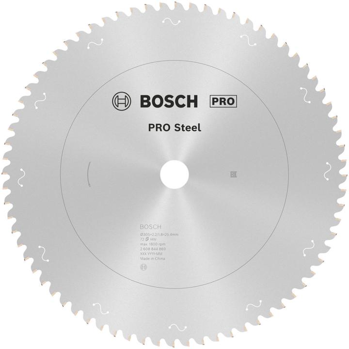 Produktbild Bosch Professional Zubehör PRO Steel Kreissägeblatt, 305 x 2,2 x 25,4 mm, T72