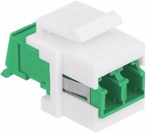 Produktbild Delock Keystone Modul LC Duplex Buchse zu LC Duplex Buchse mit Laserschutzklappe innen (Keystone Modul)
