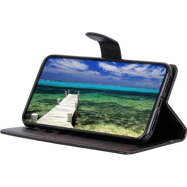 Thumbnail - MU Classic Litchi Leder Bookcover Series (Samsung Galaxy A54 5G), Smartphone Hülle, Schwarz