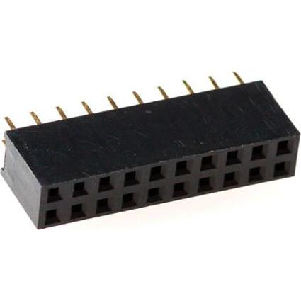 MPE-Garry 10 pole PCB wire to board female header with 2.54mm raster, Elektronikkabel + Stecker