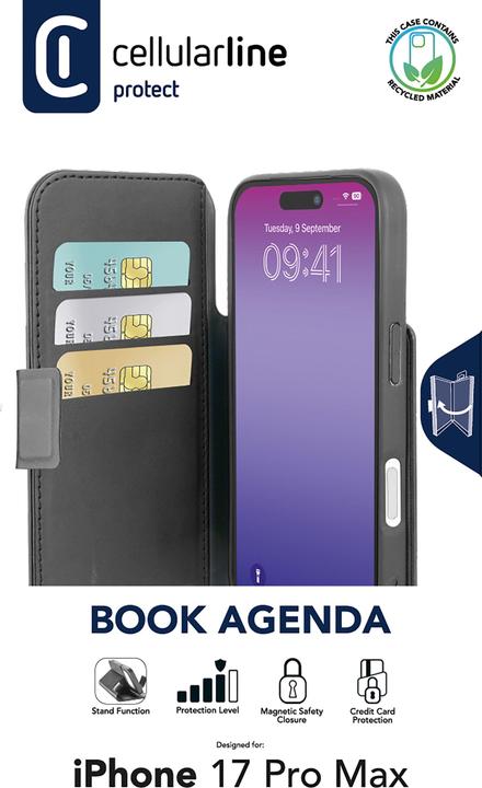 Image du produit Cellularline Book Agenda 2 (Apple iPhone 17 Pro Max)