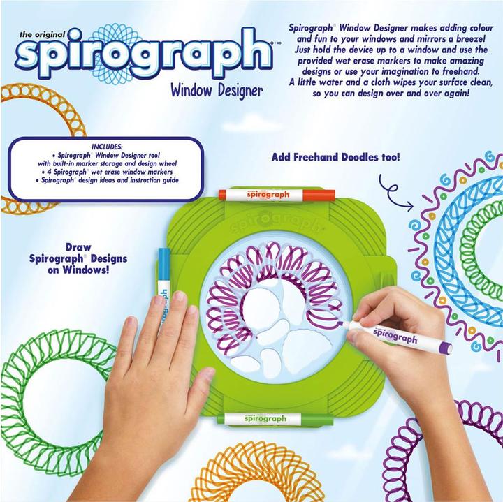 Image du produit Boti Kit de pochoirs à peindre Spirograph Window Designer vert