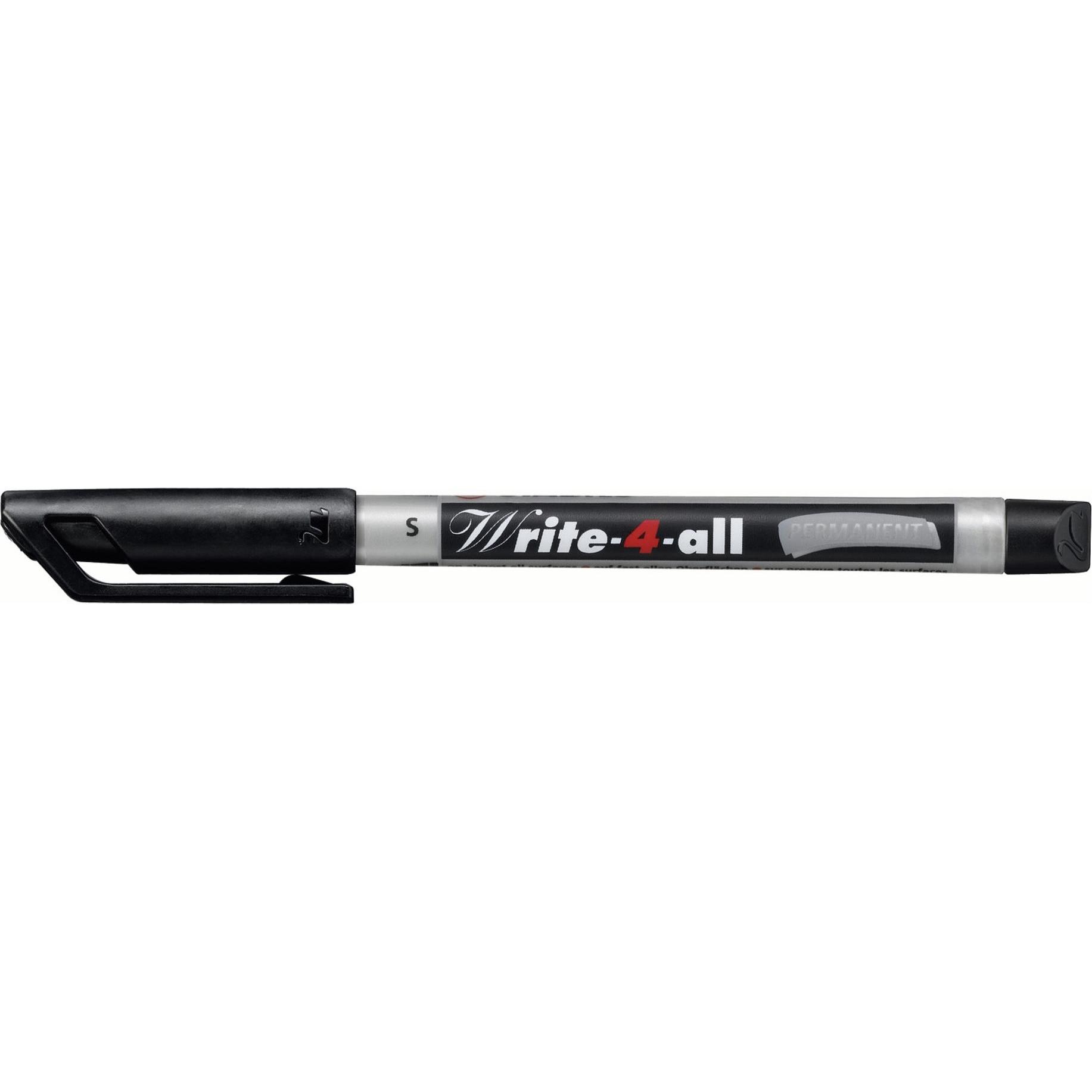 STABILO, Marker, Write-4-all Permanent-Marker (Schwarz, 0.40 mm, 1 x)