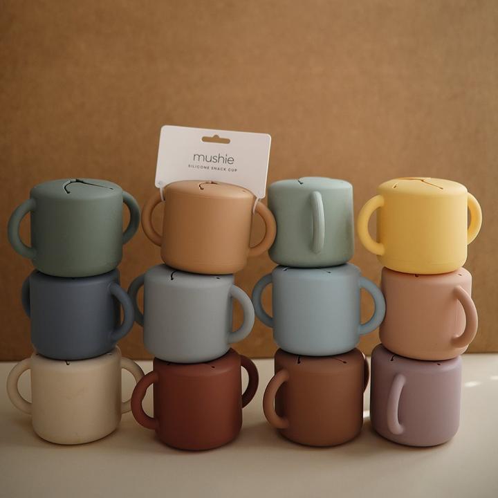 Actual product image Mushie Snack Cup Stone