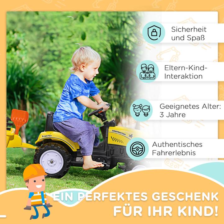 Produktbild Homcom Trettraktor mit Anhänger