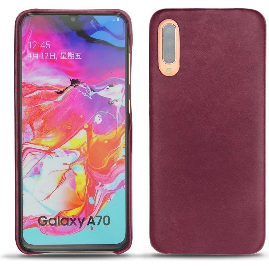 Noreve Lederschutzhülle (Samsung Galaxy A70), Smartphone Hülle, Violett