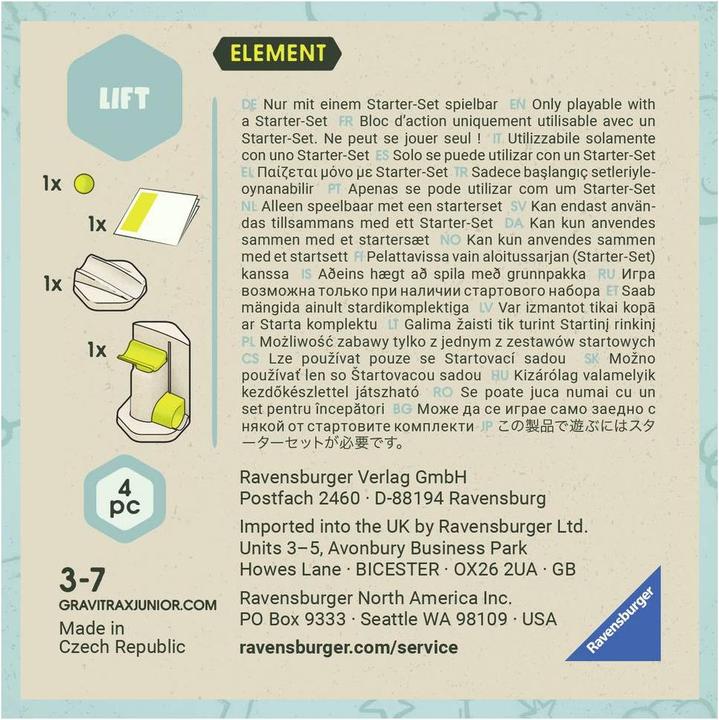 Produktbild Ravensburger GraviTrax Junior Element Lift