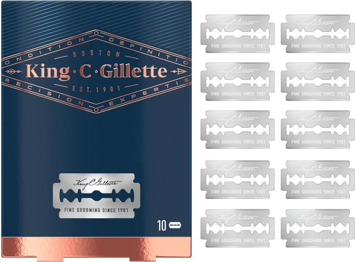 King C. Gillette Doppelklingen für Rasierhobel (10 x)