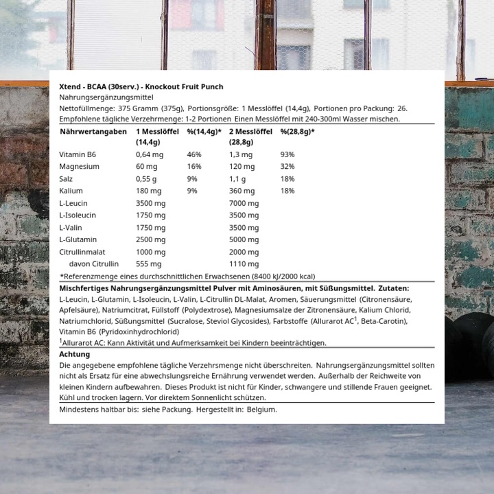 Actual product image Xtend Bcaa (Knockout Fruit Punch, 1 x)