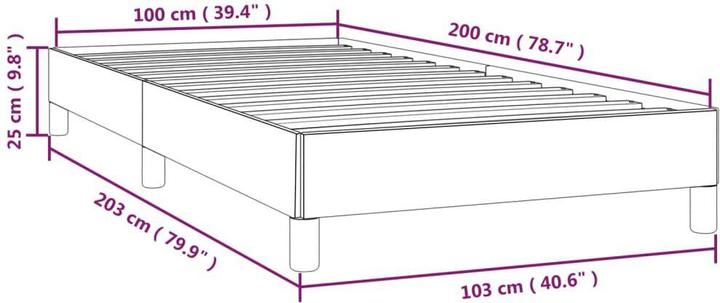 Produktbild vidaXL Bettgestell (100 x 200 cm)