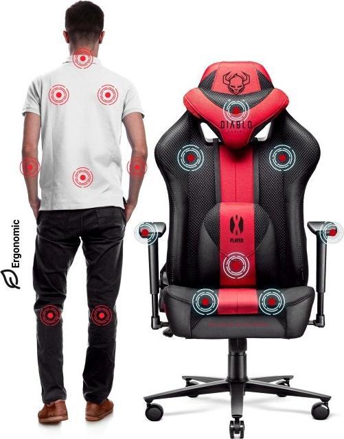 Actual product image Diablo Gaming Chair X-Player 2.0 Gaming Chair King Size, Black-Red