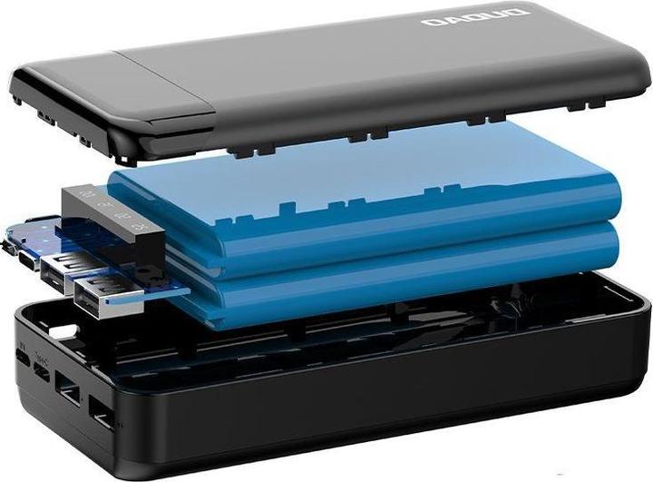 Image du produit Dudao Capacité Charger avec 3 câbles intégrés (20000 mAh, 10 W, 74 Wh)