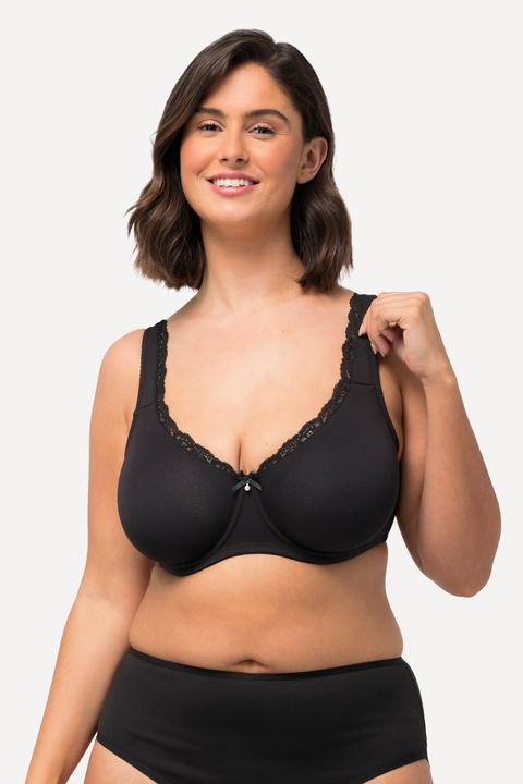 Actual product image Ulla Popken Lace Trim Underwire Bra (Single pack, 85 D)