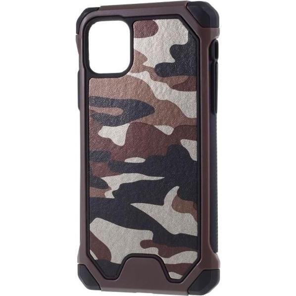 Thumbnail - MU Style Schockresistentes Hardcase mit Tarnmuster (Apple iPhone 11 Pro Max), Smartphone Hülle, Braun