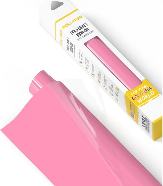 Produktbild Poli-tape Aufbügelfolie Poli-Flex turbo, 30.5 x 122 cm, Babyrosa