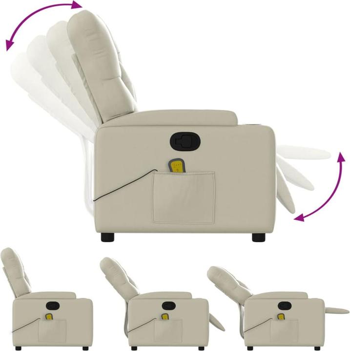 Immagine prodotto vidaXL Sedia da massaggio in similpelle crema, colore: crema, materiale