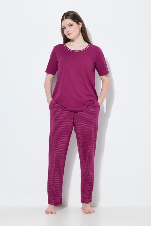 Produktbild Ulla Popken Pyjama, Zweiteiler, Punkte, Halbarm (50, 52)