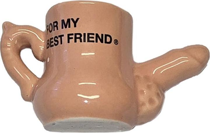 Diablo Picante â€“ KERAMIK-BECHER-MAGNET MIT ERHOBENEM PENIS â€žFÃoeR MEINEN BESTEN FREUNDâ€oe