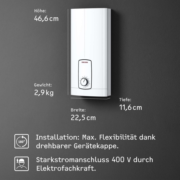 Productafbeelding Stiebel Eltron DHB 18/21/24 ST Trend Elektronische doorstroomverwarmer, temperatuur tot op de graad nauwkeurig