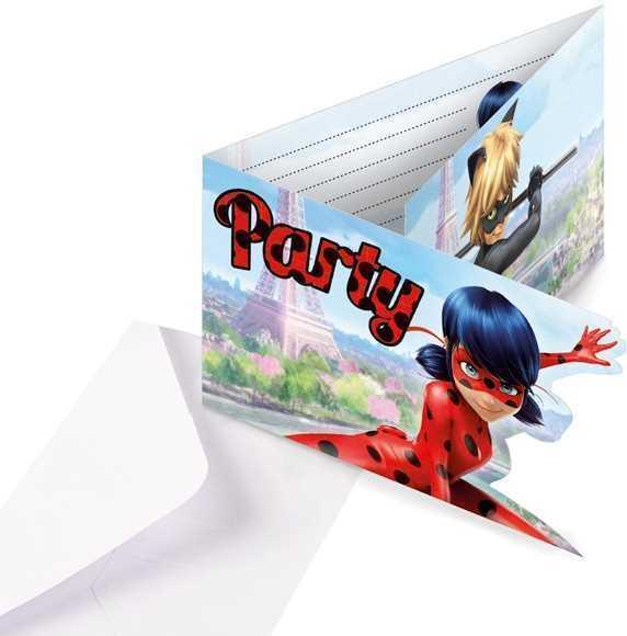 Produktbild Riethmüller 8 Einladungssets Miraculous inkl. Umschläge (8 Stk.)