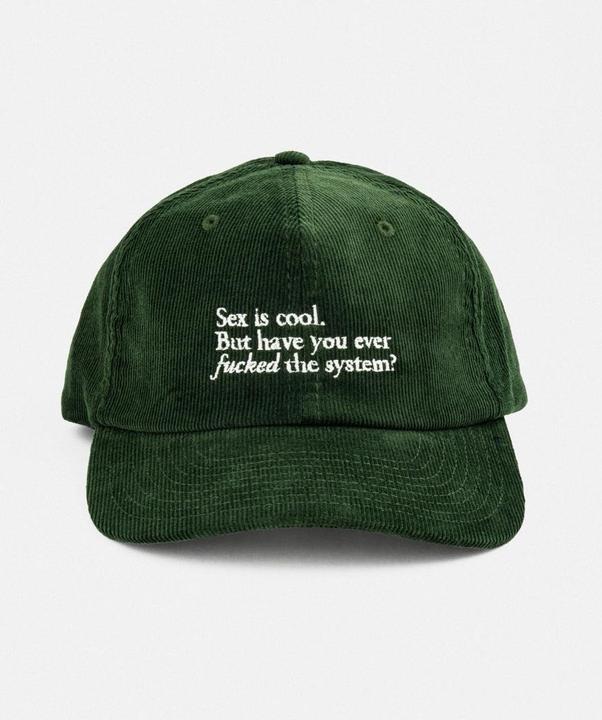 Actual product image Plakativ «F the System» Corduroy Cap Olive