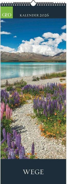 Neumann GEOWege2026-Wand-Kalender-Reise-Kalender-Poster-Kalender-25x69 (25 x 69 cm)