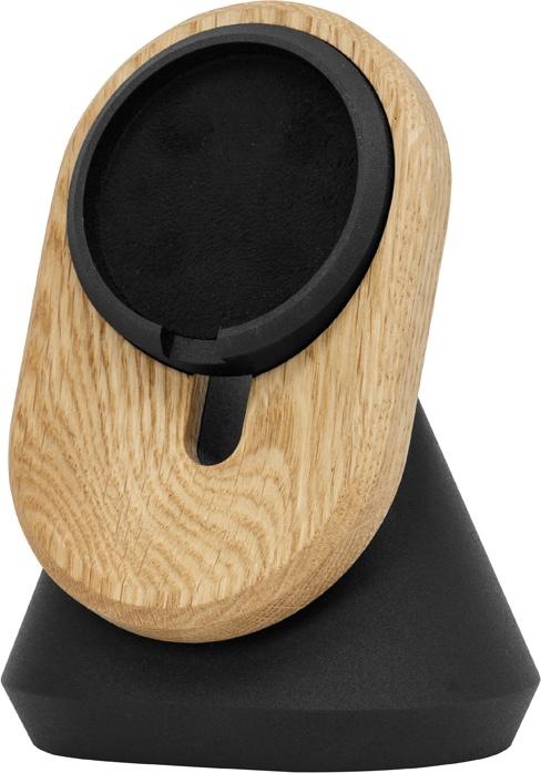 Actual product image Oakywood MagSafe iPhone Stand - vertical iPhone dock - color Oak -