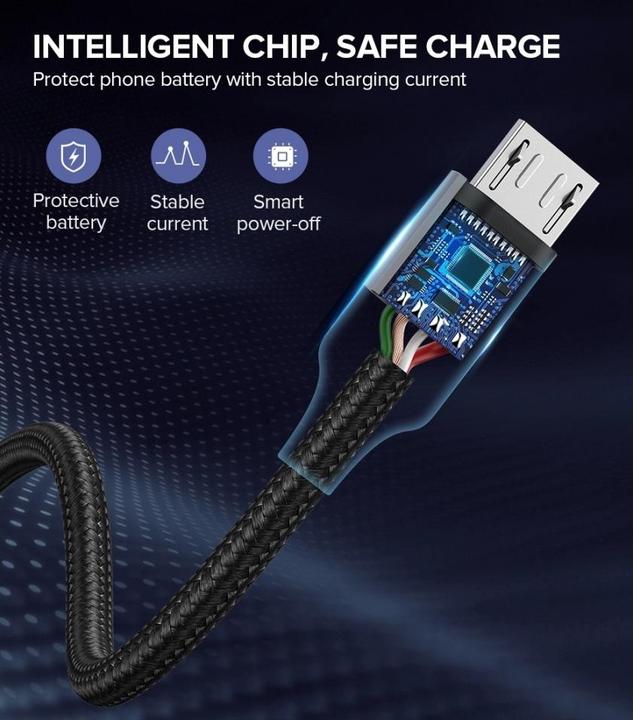 Actual product image Ugreen USB A - Micro USB B (1.50 m, USB 2.0)