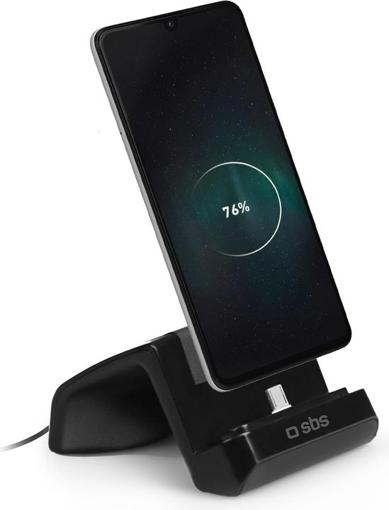 Image du produit SBS Support de table avec fonction de recharge pour smartphone avec port micro-USB