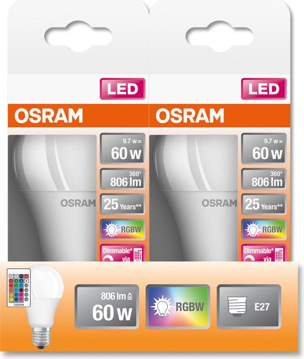 Productafbeelding Osram Ster Klassieker A (E27, 60 W, 806 lm, 1 x, G)