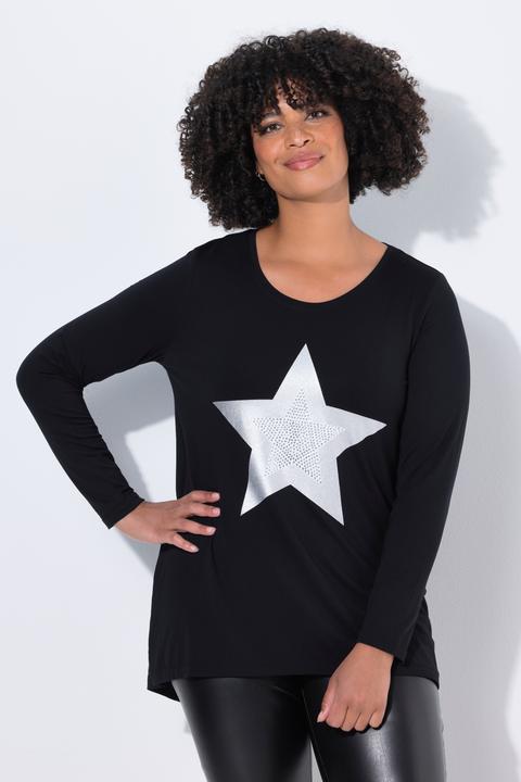 Produktbild Angel of Style T-Shirt, A-Linie, Metallic Stern, Langarm (48)
