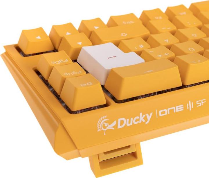 Actual product image Ducky One 3 Yellow SF gaming keyboard, RGB LED - MX blue (DE, Cable)