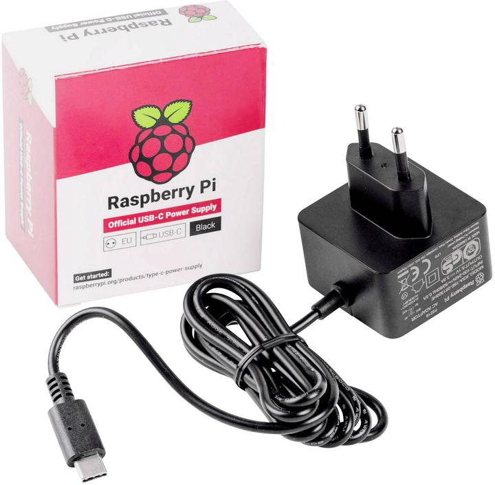 Actual product image Raspberry Pi Official 5 power supply, 27W USB-C