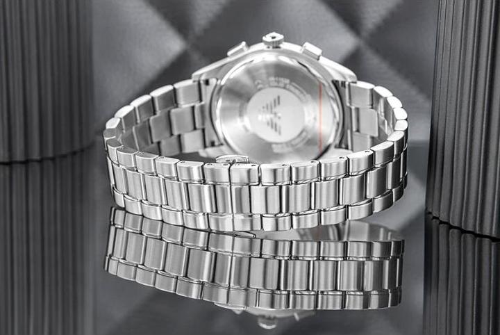 Actual product image Emporio Armani Paolo AR11528 Herrenuhr + Box (Analogue wristwatch, Chronograph, 46 mm)