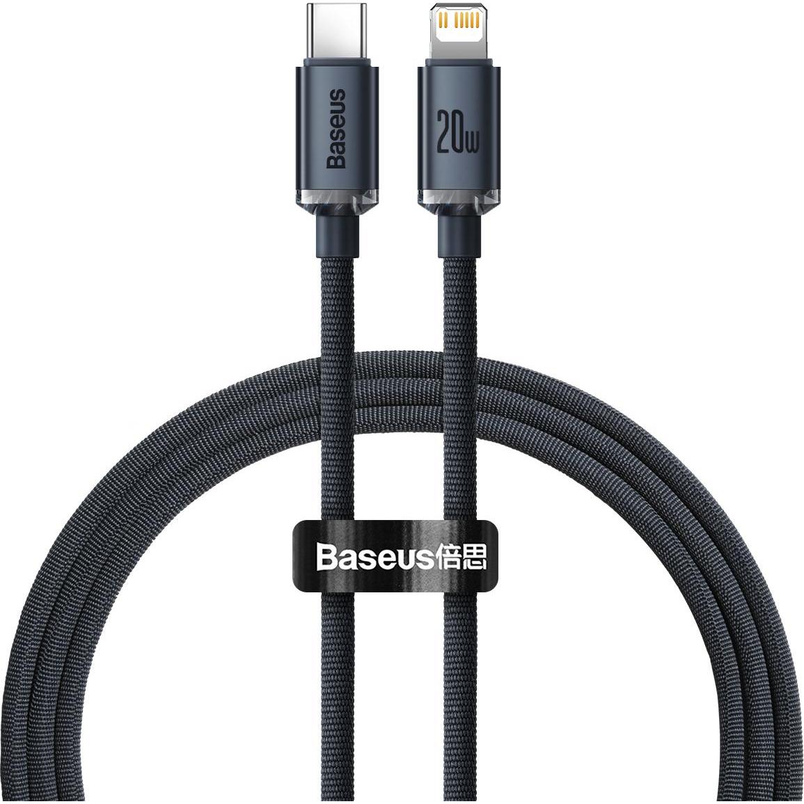 Thumbnail - Baseus Crystal Shine Series Fast Charging Data Cable Type-C to iP 20W 1.2m Black (1.20 m, USB 2.0), USB Kabel