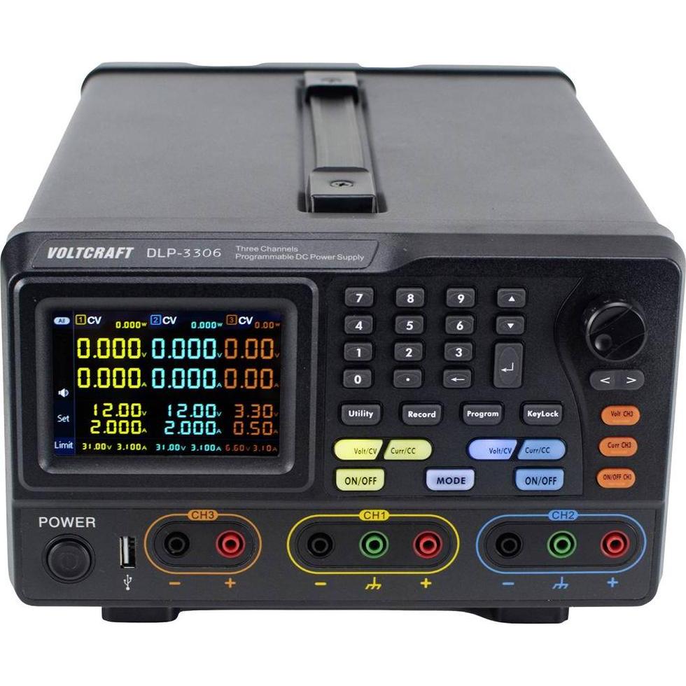 Thumbnail - Voltcraft DLP-3306 Labornetzgerät, einstellbar 0 - 30 V 0 - 6 A 378 W RS-232 Sl, Labornetzgerät