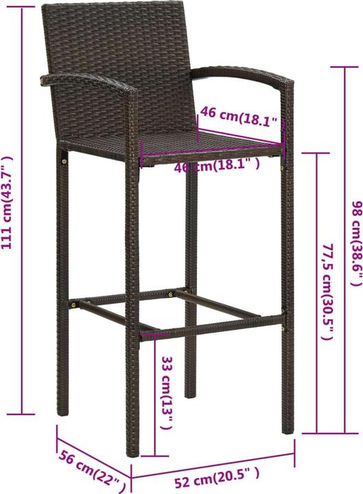 Produktbild vidaXL Barhocker