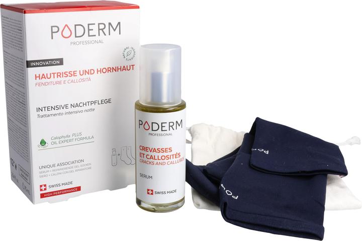 Produktbild Poderm Serum Hautrisse und Hornhaut + 1 Paar Gelsocken (Hornhautentferner, 710.03 ml)
