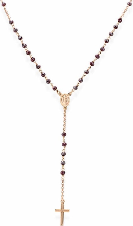 Amen Rosary Classic Crystal Cross Halskette (Silber 925, 52 cm)
