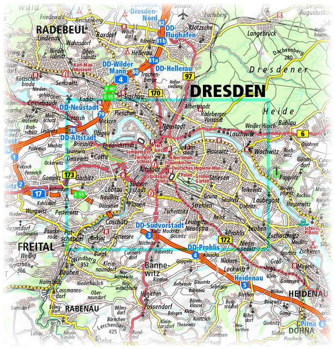 Produktbild Dresden Stadtplan 1:16 000 16000