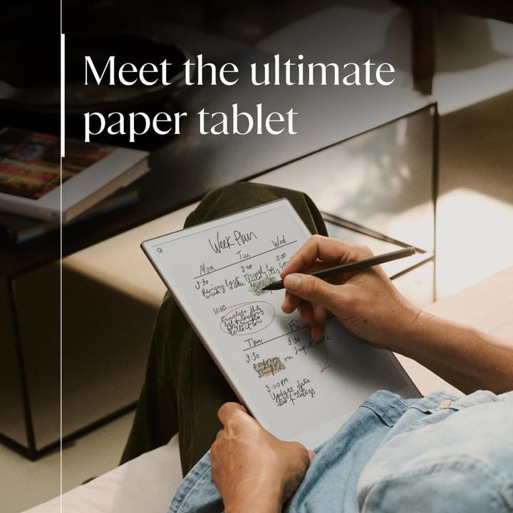 Produktbild reMarkable Paper Pro met Book Case Leer Zwart (RM83C-1005NW) (11.80", 64 GB, Schwarz, Zwart)