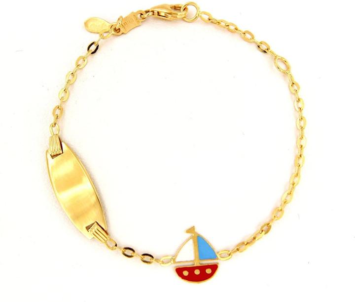Produktbild JGZ ID-Bracelet mit Gravur (14 cm, 18 Karat Gelbgold 750)