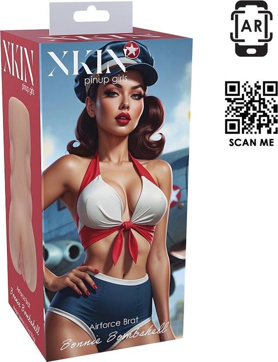 Produktbild Xkin Pinup Dolls - Airforce Brat Bonnie Bombshell - TPE Large Masturbator - 355g - Tan