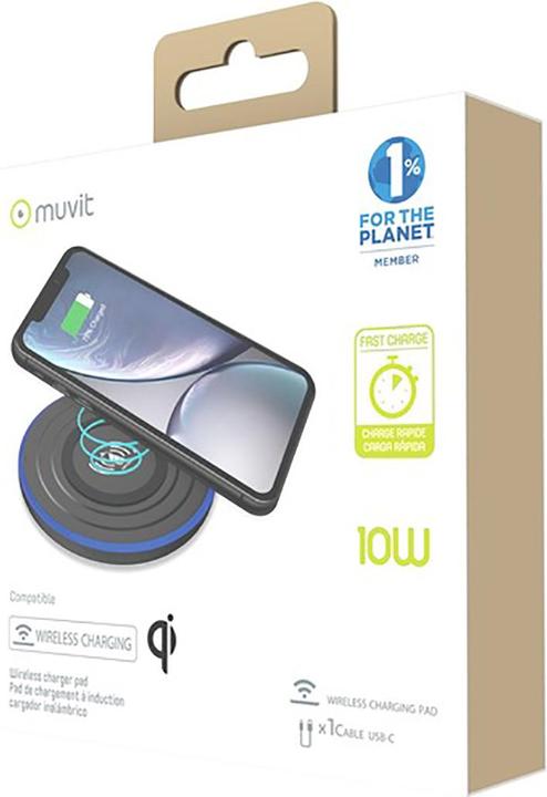 Actual product image Muvit Tab Pad De Chargement Sans Fil Qi 10w Noir (10 W)