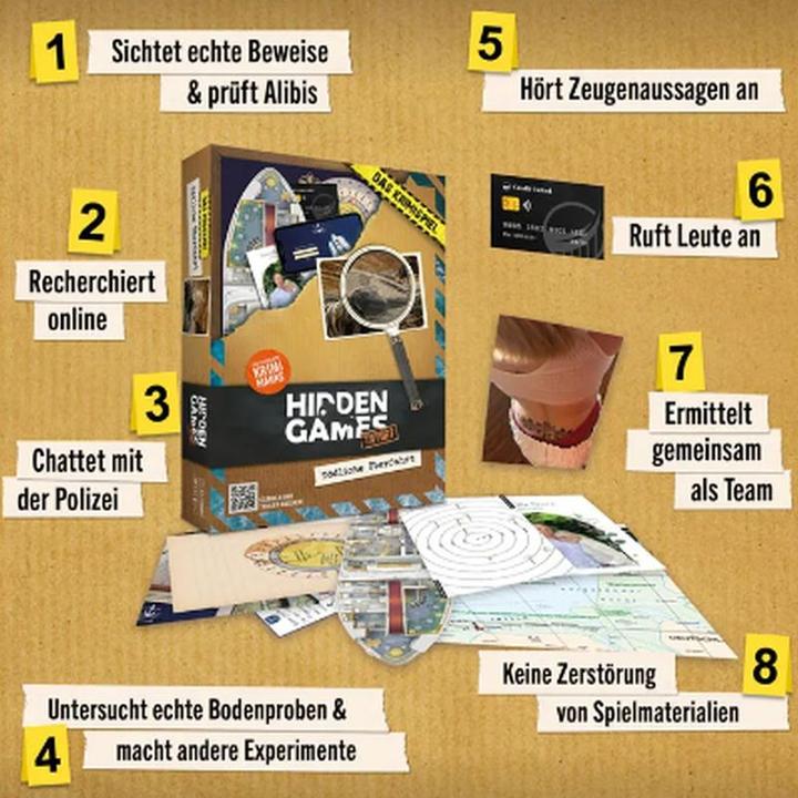 Actual product image Hidden Games HID00014 - Crime Scene: Deadly Crossing (DE) (German, 1 - 6 Players)