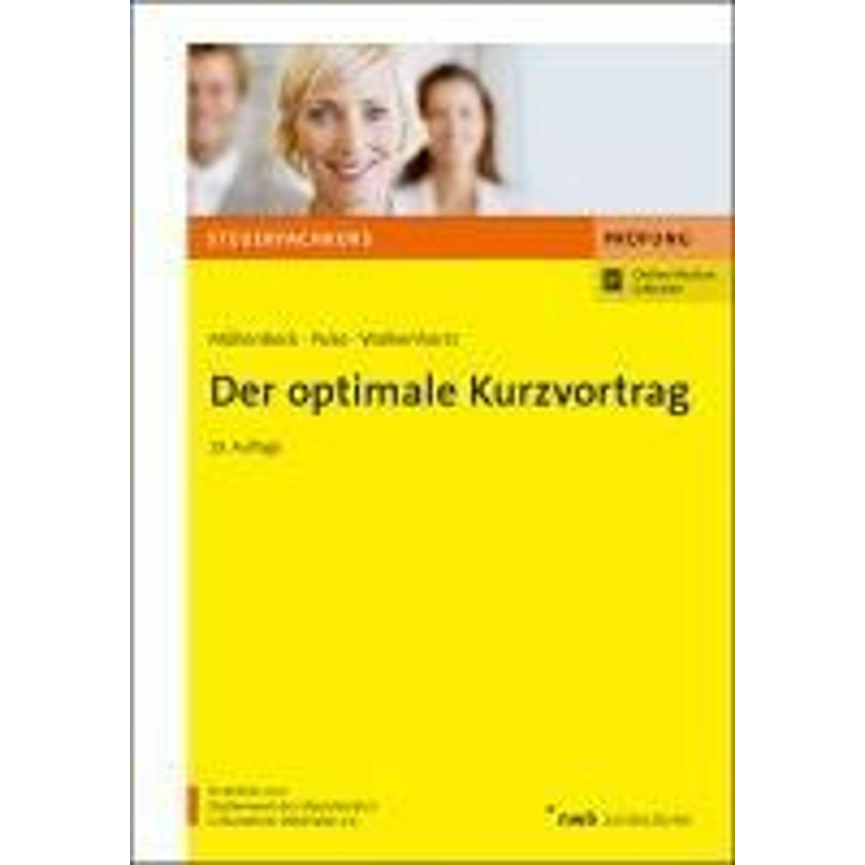 Der optimale Kurzvortrag, Fachbücher von Michael Puke, Ralf Walkenhorst, Claus Möllenbeck, Arne Marx, Heinz Richter
